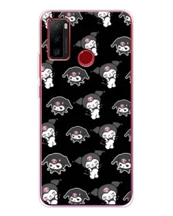 Чехол для Ulefone Note 10 с картинкой «Черный паттерн Kuromi»