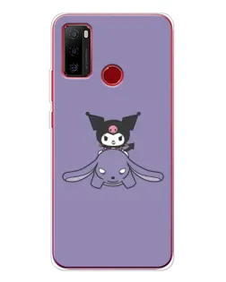 Чехол для Ulefone Note 10 с картинкой «Kuromi на лиловом фоне»