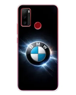 Чохол для Ulefone Note 10 з картинкою «BMW — неонове сяйво»