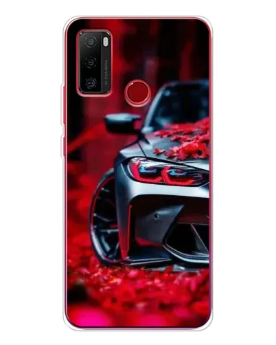 Чохол для Ulefone Note 10 з картинкою «Спортивна BMW та квіти»