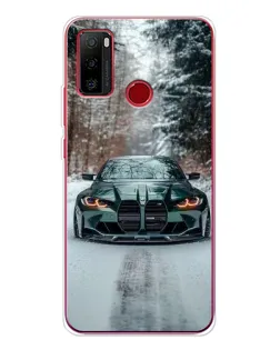 Чохол для Ulefone Note 10 з картинкою «BMW у зимовому лісі»