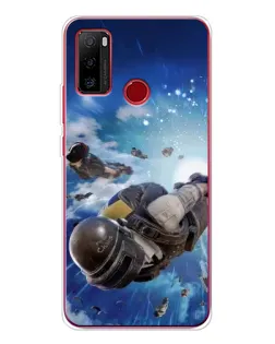 Чехол для Ulefone Note 10 с картинкой «Десант PUBG — прыжок»