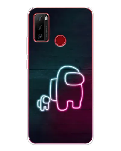 Чехол для Ulefone Note 10 с картинкой «Among Us неон-арт»