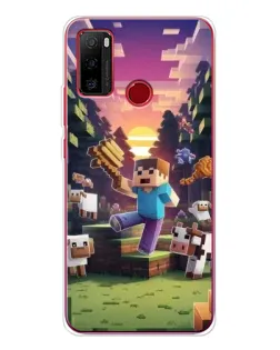 Чехол для Ulefone Note 10 с картинкой «Стив на ферме»