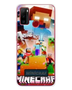 Чехол для Ulefone Note 10 с картинкой «Minecraft герои игры»