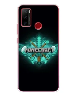 Чехол для Ulefone Note 10 с картинкой «Minecraft Diamond лого»