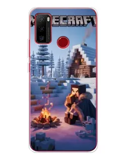 Чехол для Ulefone Note 10 с картинкой «Зимний Minecraft»