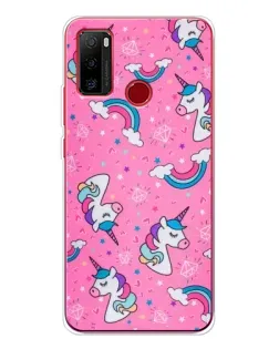 Чехол для Ulefone Note 10 с картинкой «Unicorn паттерн розовый»
