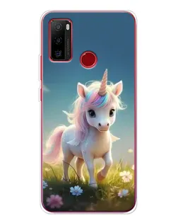 Чехол для Ulefone Note 10 с картинкой «Единорог на поляне»