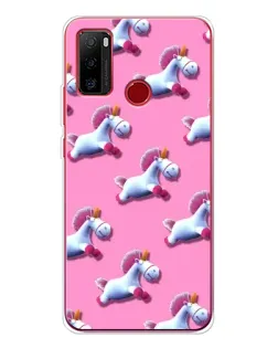 Чехол для Ulefone Note 10 с картинкой «Единороги на розовом»