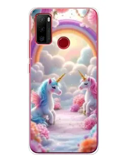Чехол для Ulefone Note 10 с картинкой «Радуга и единороги»