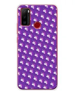 Чохол для Ulefone Note 10 з картинкою «Єдинороги на фіолетовому»