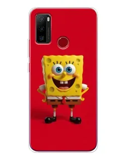 Чохол для Ulefone Note 10 з картинкою «Спанч Боб на червоному»
