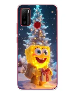 Чохол для Ulefone Note 10 з картинкою «Різдвяний Спанч Боб»