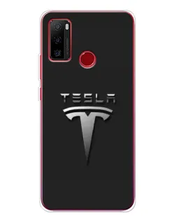 Чехол для Ulefone Note 10 с картинкой «Стальной логотип Tesla»