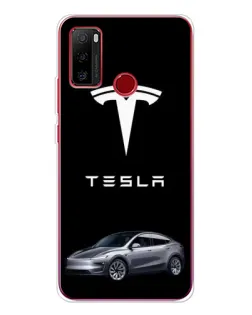 Чехол для Ulefone Note 10 с картинкой «Tesla Model Y»