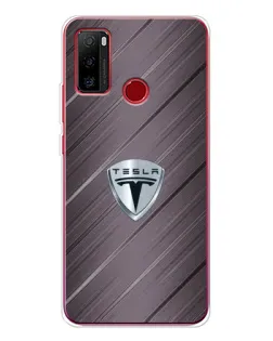 Чехол для Ulefone Note 10 с картинкой «Металлическая текстура Tesla»
