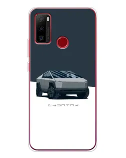Чехол для Ulefone Note 10 с картинкой «Серебристый Cybertruck Tesla»