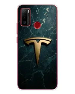 Чехол для Ulefone Note 10 с картинкой «Мраморная Tesla Gold»