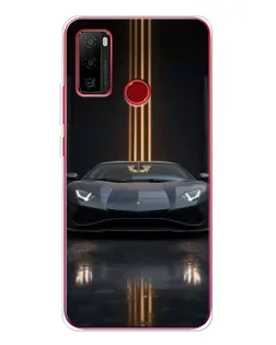 Чехол для Ulefone Note 10 с картинкой «Lamborghini золотые линии»