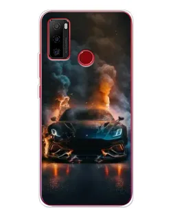 Чехол для Ulefone Note 10 с картинкой «Lamborghini дымная эстетика»