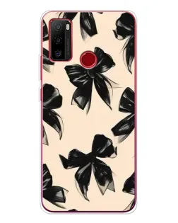 Чохол для Ulefone Note 10 з картинкою «Патерн чорні банти»
