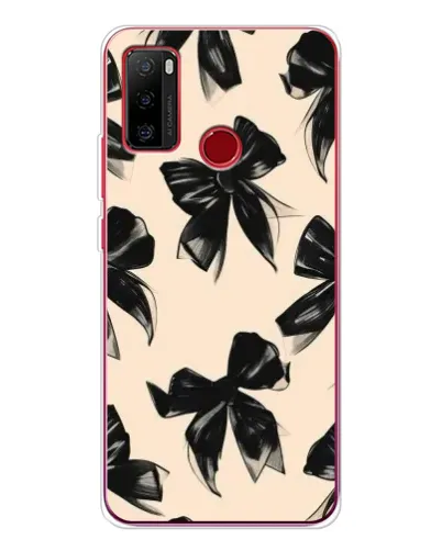 Чохол для Ulefone Note 10 з картинкою «Патерн чорні банти»