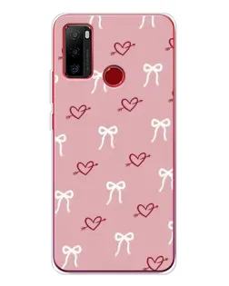 Чехол для Ulefone Note 10 с картинкой «Сердца и банты»