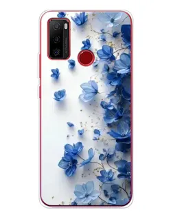 Чехол для Ulefone Note 10 с картинкой «Голубой цветочный каскад»