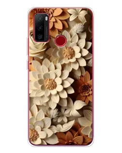 Чехол для Ulefone Note 10 с картинкой «Бежевый флористический декор»