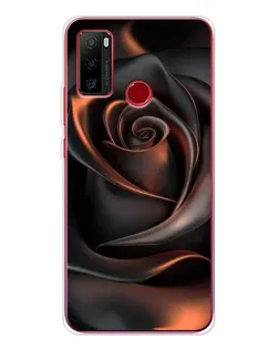 Чехол для Ulefone Note 10 с картинкой «Шелковая черная роза»