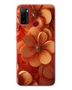 Чехол для Ulefone Note 10 с картинкой «Оранжевый макро цветок»