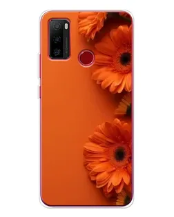 Чехол для Ulefone Note 10 с картинкой «Оранжевые герберы»