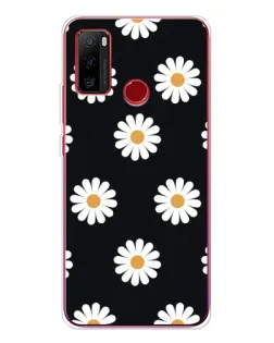 Чохол для Ulefone Note 10 з картинкою «Ромашки на чорному»