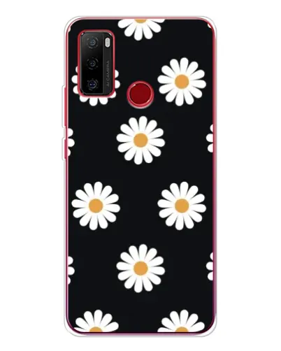 Чохол для Ulefone Note 10 з картинкою «Ромашки на чорному»