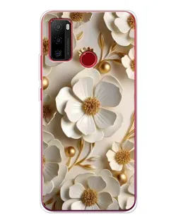 Чехол для Ulefone Note 10 с картинкой «Белие бумажние  цвети»