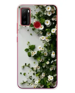 Чехол для Ulefone Note 10 с картинкой «Ветка мелких белых цветов»