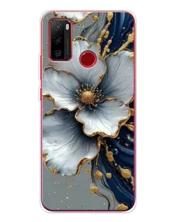 Чехол для Ulefone Note 10 с картинкой «Белый цветок и золотой флюид»