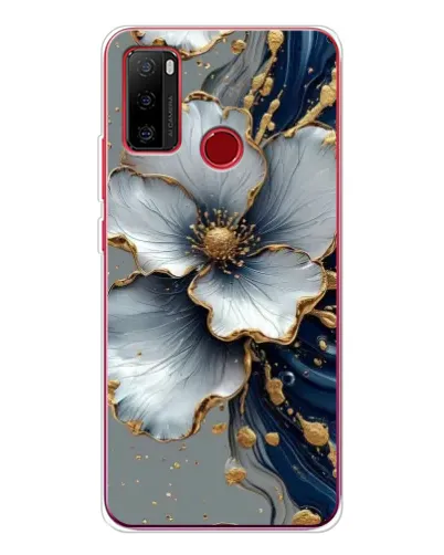 Чехол для Ulefone Note 10 с картинкой «Белый цветок и золотой флюид» Чехол для Ulefone Note 10 с картинкой «Белый цветок и золотой флюид»