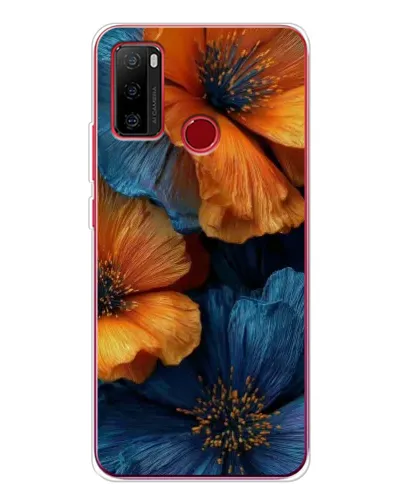 Чехол для Ulefone Note 10 с картинкой «Яркая сине-оранжевая флора» Чехол для Ulefone Note 10 с картинкой «Яркая сине-оранжевая флора»