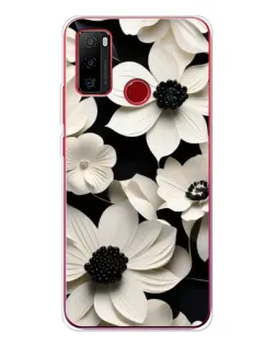 Чехол для Ulefone Note 10 с картинкой «Объемные белые цветы»