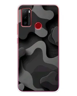 Чехол для Ulefone Note 10 с картинкой «Темный абстрактный камуфляж»