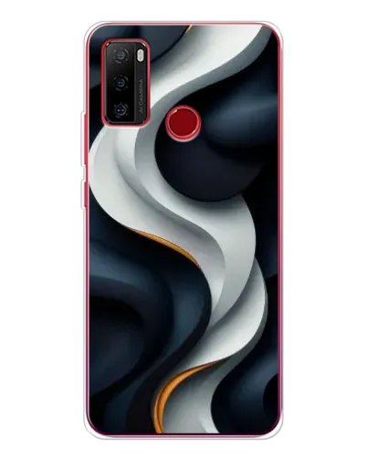 Чехол для Ulefone Note 10 с картинкой «Объемные черно-белые ленты» Чехол для Ulefone Note 10 с картинкой «Объемные черно-белые ленты»
