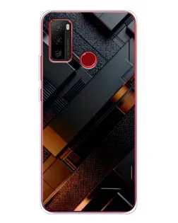 Чехол для Ulefone Note 10 с картинкой «Черные геометрические блоки»