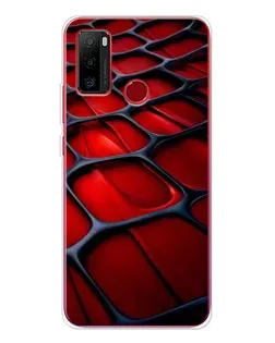 Чехол для Ulefone Note 10 с картинкой «Красная глянцевая сетка»
