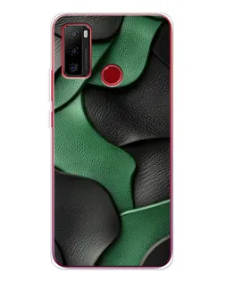 Чехол для Ulefone Note 10 с картинкой «Зеленые кожаные волны»