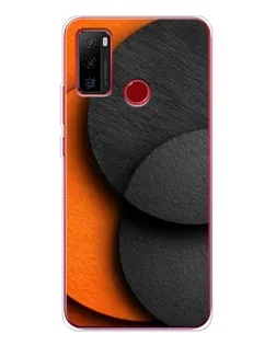 Чехол для Ulefone Note 10 с картинкой «Геометрия оранжевых кругов»