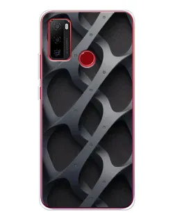Чехол для Ulefone Note 10 с картинкой «Объемное серое плетение»
