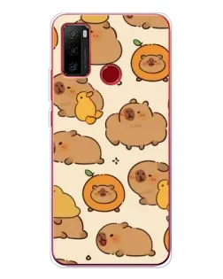 Чехол для Ulefone Note 10 с картинкой «Капибары с апельсинами»