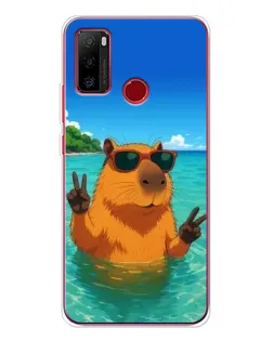Чехол для Ulefone Note 10 с картинкой «Морская капибара»